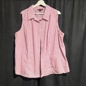 Sleeveless Pink Striped Women's Top Jessica London